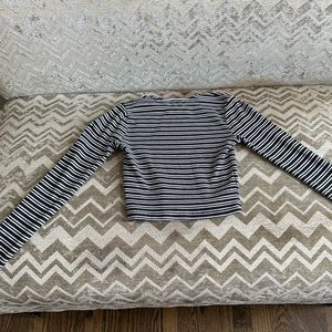 Zara black and white crop top